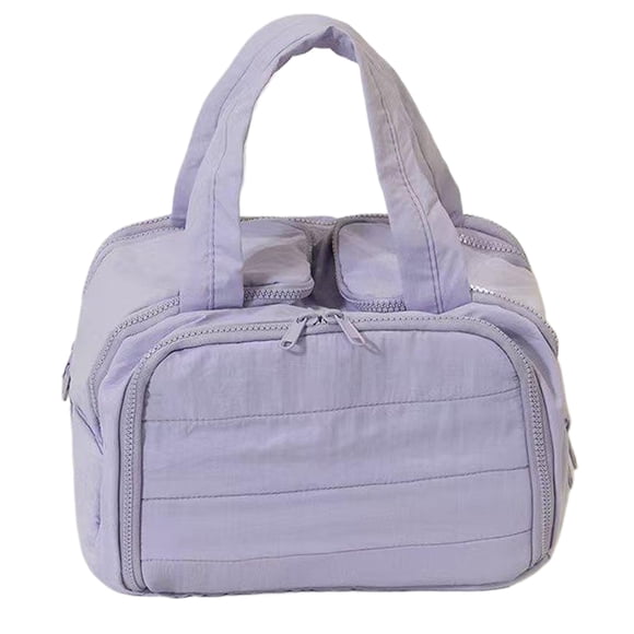 Naiovety Bolsa de maquillaje de gran capacidad y bien organizada que evita confusiones con 4 compartimentos. Almacenamiento y organización del hogar púrpura