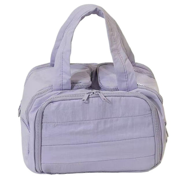 Naiovety Bolsa de maquillaje de gran capacidad y bien organizada que evita confusiones con 4 compartimentos. Almacenamiento y organización del hogar púrpura