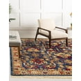 thumbnail image 3 of Unique Loom District Collection Area Rug - Diplomat (8' Square Blue/Beige), 3 of 10