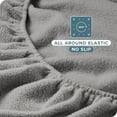 thumbnail image 6 of Bare Home Cozy Fleece Fitted Sheet - Extra Plush Polar Fleece - Deep Pocket Bed Sheet - Queen, Light Gray, 6 of 7