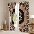 thumbnail image 3 of Feelyou Monogrammed B Black Out Curtains, Leopard Print Curtains Pack of 2 (42x63 Each), 3 of 6