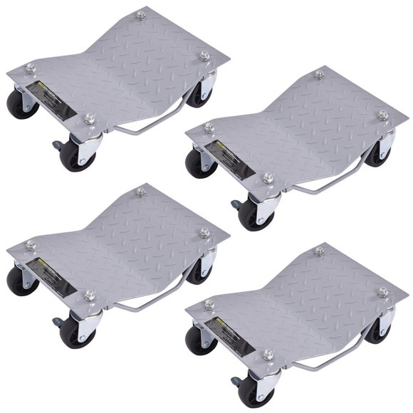 Gymax Set Tire Wheel Dolly Vehicle Car Auto Repair Moving Diamond