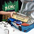 thumbnail image 6 of Christmas Double Layered Insulated Refrigerated Large Capacity Lunch Bag with Two Compartments - Carry by Hand - 7.1x11.4x16.1 Inches, 6 of 6