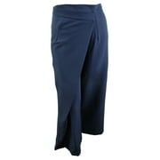 Verona Collection Women's High-Waist Wrap Modest Pants (XXL, Navy)