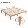 thumbnail image 5 of Full Size 14" Natural Wooden Platform Bed Frame with Wooden Slats, Eco-Friendly Small Bed Frame, No Headboard, 5 of 8