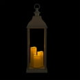 thumbnail image 4 of Alpine Corporation White Candlelit Lantern with LED Lights, 23 inch, 4 of 14
