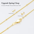 thumbnail image 6 of Turandoss 14K Gold Plated S925 Sterling Silver Chain Necklace for Women Dainty 1.5mm Satellite Bead Chains Hypoallergenic 14-24 inches Jewelry Birthday Valentines Day Gifts for Women Girls, 6 of 8