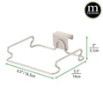 thumbnail image 3 of mDesign Metal Over Cabinet Door Trash, Recycled Shopping Bag Holder Rack - Satin, 3 of 6