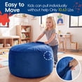 thumbnail image 4 of Fulsmile 2.5Ft Bean Bag Chair for Kids with Memory Foam Filling Kid Beanbag Chair Detachable Soft Cover for Bedroom Living Room, Velvet Blue, 4 of 7