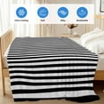 thumbnail image 4 of Black White Stripe Cooling Blanket,Lightweight Breathable Summer Throw Blanket with Double Sided Cold Effect,Modern Minimalist Geometric Striped Picnic Blankets Bed Sheet for Hot Sleepers 40"x60", 4 of 8