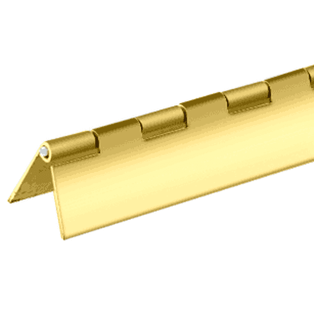 CRL D667BR Brass Finish 1" Steel Piano Hinge 72"