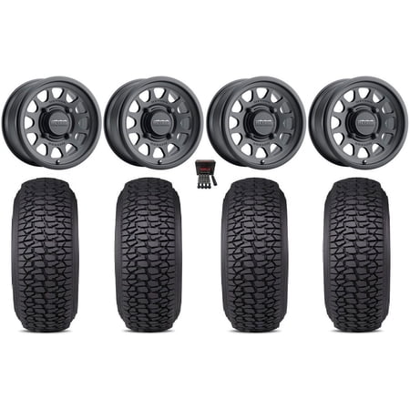 Method 414 15 Wheels Black +13mm 35 Regulator 2 Tires Can-Am Maverick X3 / Honda Pioneer 1000 / Talon