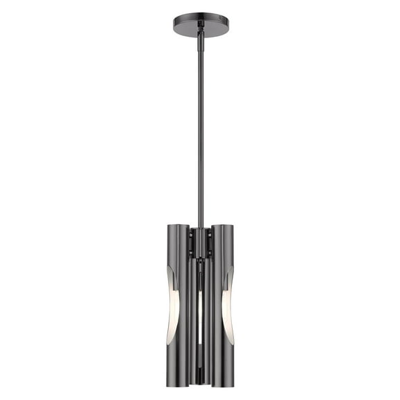 45913-46 Livex Lighting Acra - 3 Light Pendant in Contemporary Style - 6.25 Inches wide by 22.63 Inches high-Black Chrome Finish    -Traditional