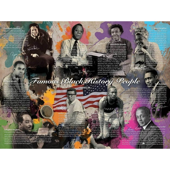 Famous Black History People Poster Series 04 (24x18)