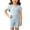 Light Blue, variant on Juorvia Girls Summer Outfits 2pc Toddler Knitted Ribbed Classic Fitted Crew Neck T-Shirts High Waist Shorts(18-19 Months,Yellow)