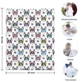thumbnail image 4 of French Bulldog with Glasses White Blanket,Comfortable Soft Flannel Throw Blanket,All Season,Warm Lightweight Blankets for Sofa Bed Couch Living Room Chair,30"x40", 4 of 4