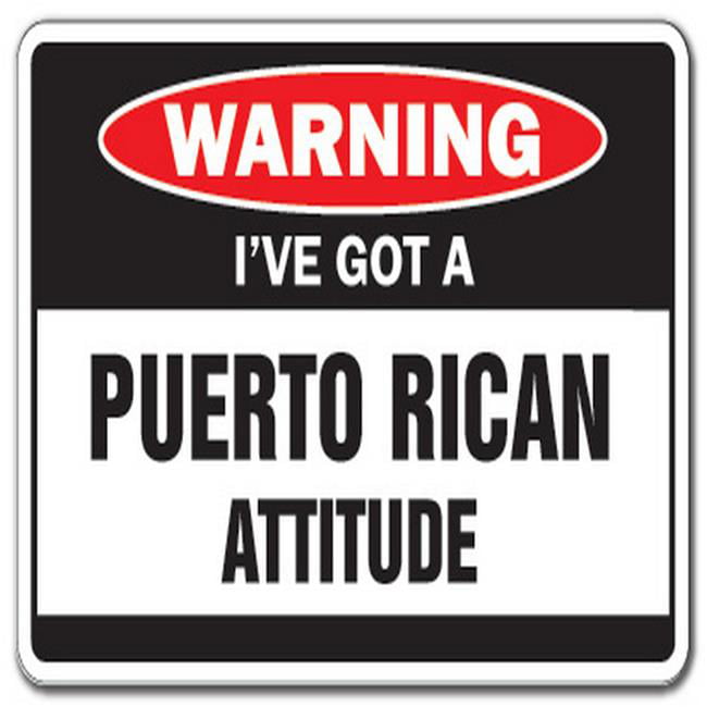 I'VE GOT A PUERTO RICAN ATTITUDE Warning Decal Puerto Rico vacation 