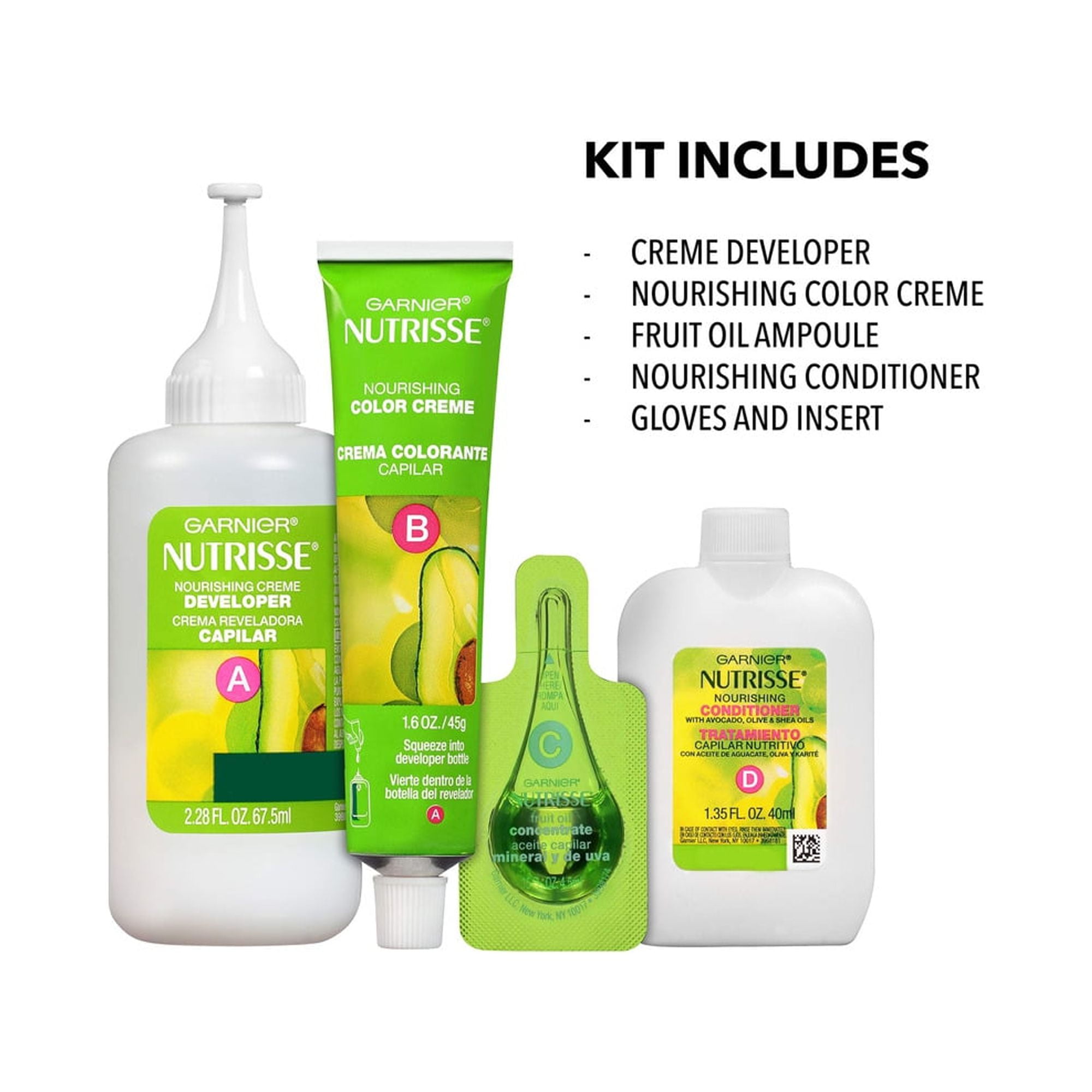 Garnier Nutrisse Nourishing Permanent Hair Color Creme - 30 Darkest Brown (Pack of 2)