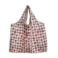 thumbnail image 1 of Folding Shopping Bag Fruit Animals Pattern Large Handbag Fashion Printing Ripstop Large Capacity Sundries Storage Tote Sports Strawberry, 1 of 6