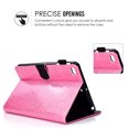thumbnail image 6 of iPad mini 4 Case, iPad mini 2 3 Case Cover, Allytech PU Leather Folio Glitter Sparke Full Protective Multi Angle Stand Auto Sleep Wake Case Cover with Pencil Holder for Apple iPad mini 1 2 3 4, Pink, 6 of 7