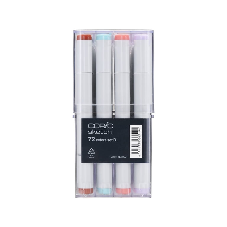 Copic Sketch Markers, Broad Point, Multicolor, 72 Count - Walmart.com