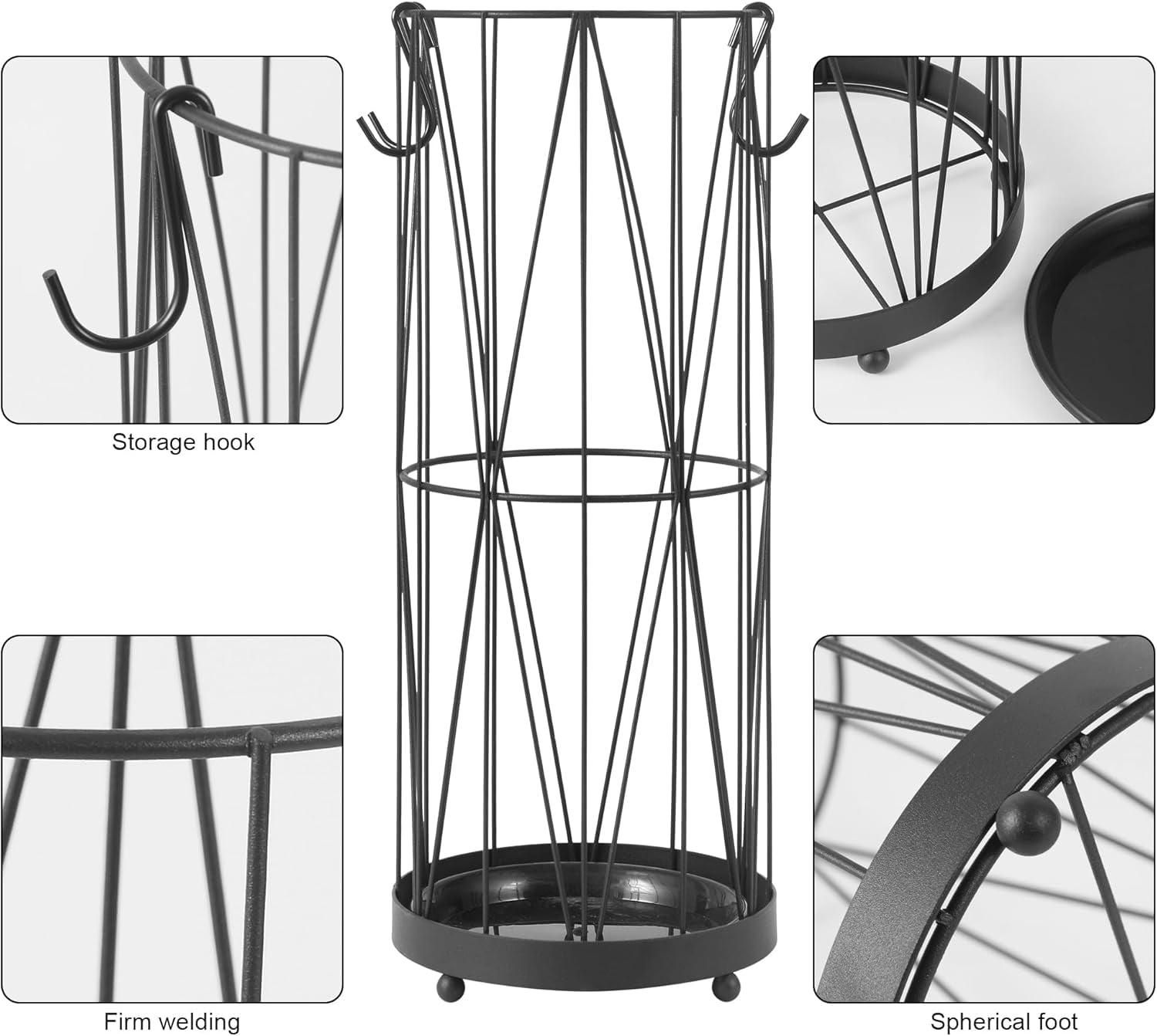 KitchenGenie Umbrella holder for entryway | Keep Your Floors Dry and Tidy with our Indoor Stand Stylish Rack Convenient Storage Solution.