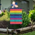 thumbnail image 5 of Ryvnso Rainbow Stripes Pattern Garden Flag 12x18 Inch Double Sided Seasonal Yard Decoration, 5 of 6