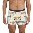 thumbnail image 2 of Goofa Striped Vintage Planes Printed Men's Boxer Briefs Underwear, Moisture-Wicking Underwear, Trunk,Soft and Breathable Cotton Underwear-Large, 2 of 9