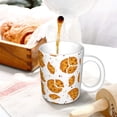 thumbnail image 3 of Yiaed Yellow Biscuit Print Ceramics Coffee,Large Handle Design,Extra Large Tea and Coffee Cup for Office and Home Mugs, 3 of 6