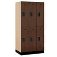 thumbnail image 5 of 12" Wide Double Tier Designer Wood Locker - 3 Wide - 6 Feet High - 21 Inches Deep - Gray, 5 of 7