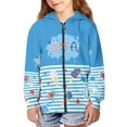thumbnail image 5 of chaqlin Teen Girl Dragon Hoodies Trendy Y2K Zip Up Hoodie Flower Long Sleeve Sweatshirts Kids Hooded Jackets Winter Sweaters with Pocket Size 6-7, 5 of 7