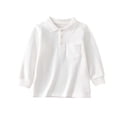 thumbnail image 5 of Polo Shirts Boys Long Sleeve Boys White Button down Shirt Casual Tops School Uniforms Boys Button Down Shirt 14-15 Years, 5 of 5