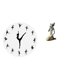 thumbnail image 1 of Reloj de pared con bailarina, reloj de pared con decoración de baile, reloj colgante silencioso, estatua de dama, figura tribal africana de resina, he, 1 of 8