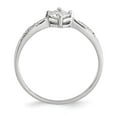 thumbnail image 2 of White Sterling Silver Ring Band Fashion Cubic Zirconia CZ Clear, 2 of 3