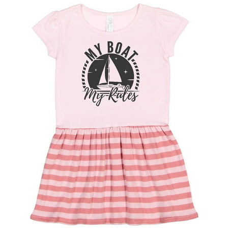 

Inktastic My Boat My Rules Sailing Captain Gift Toddler Girl Dress