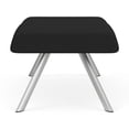 thumbnail image 2 of Willow Lounge Lobby Reception Waiting 2 Seat Bench / Silver Steel / Black, 2 of 5