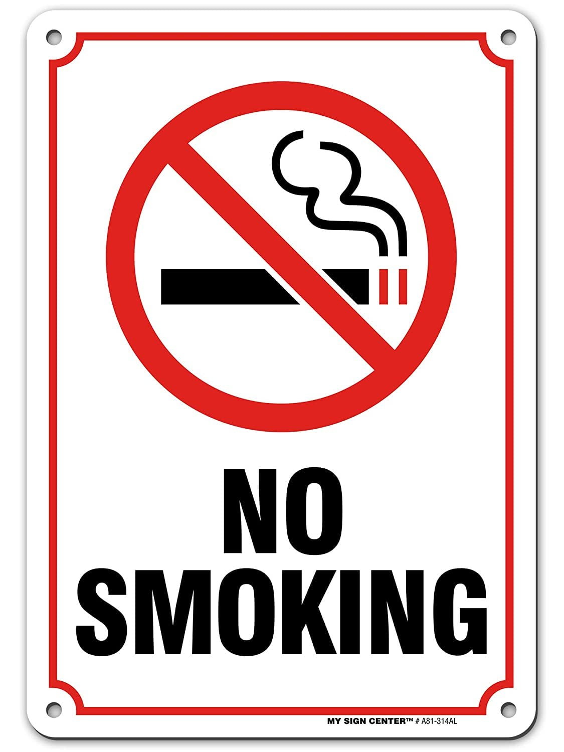 No Smoking STICKER or FLEXIBLE MAGNETIC SIGN magnet prohibited smoke 7.5x10.75" 