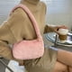 thumbnail image 4 of Bolsos Hombro Retro Mujer Color Sólido Felpa Axila Bolso Monedero (Rosa), 4 of 9