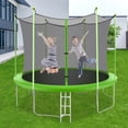 thumbnail image 6 of NiamVelo 12 ft Trampoline with Enclosure Net Outdoor Jump Rectangle Trampoline Combo Bounce Exercise Trampoline PVC Spring Cover Padding for Kids and Adults,Green, 6 of 8