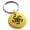 Gold, variant on Stainless Steel Greek Mythology Hydra Engraved Small Medallion Circle Charm Keychain Keyring