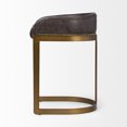 thumbnail image 4 of Mercana Hollyfield 29" Total Height Black Leather Seat Gold Metal Base Stool, 4 of 9