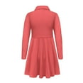 thumbnail image 5 of DISNIMO Axolotl Dress for Girls Long Sleeve Midi Dresses for Kids Red Collared Dress Kids Casual Dresses for Girls 9-10 Years Old Animal Dresses for Kids Swing Dress Children Skater Dress Clothes, 5 of 7