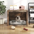 thumbnail image 3 of ZephyPaws 32.68" Dog Crate Furniture , Medium Wooden Dog Crate with Double Doors, Dog Furniture, Indoor Dog Kennel, Medium, 3 of 9