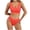 Orange, variant on Lingerie Sets for Women Women's Underwear Set Gathering Underwear Women's Large Chest Display Small Shockproof Sports Bra Large U Open Back Beauty Tank Top Set Bra Set, Color:Hot Pink, Size:S