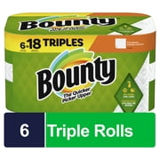 Bounty Full Sheet Paper Towels, Triple Rolls, White, 87 Sheets Per Roll, 6 Count