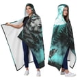 thumbnail image 2 of Mystical Forest Wolf Wearable Blanket Hoodies for Women Men Adults Soft Warm Full Moon Howling Wolves Hooded Blankets for Sofa Bed Decor Halloween 50x60 Inch, 2 of 5
