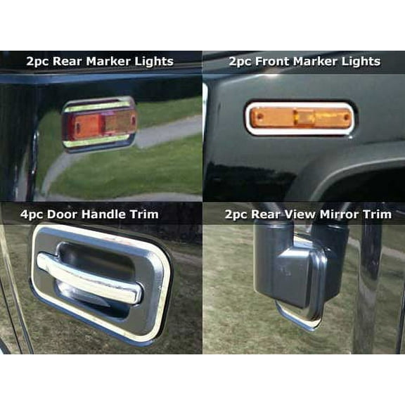 Stainless Steel Trim Package 11Pc Fits 2003-2009 Hummer H2 HV43015 QAA