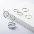 thumbnail image 3 of Bradem Rings Clearance! 7Pcs Combinationalloy Ring Creative Irregular Street Style Geometric Jewelry, Silver, One Size Lady Ring Clearance Sale, a Set of Rings (7 X Rings), 3 of 7