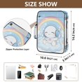 thumbnail image 3 of Haosy Accordion File Organizer Zipper Binder 500 Sheet 6-Tab Expanding File Folder Multi-Pocket 1.2 Inch 3 Ring Lovely Rabbit Rainbow Clouds Stars, 3 of 7