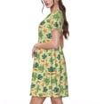 thumbnail image 2 of Lsque Sea Turtle Print Women's Casual Dress T-Shirt Summer Short Sleeve Scoop Neck Swing Dresses, 2 of 6